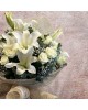 Bouquet of White Roses & Lilies